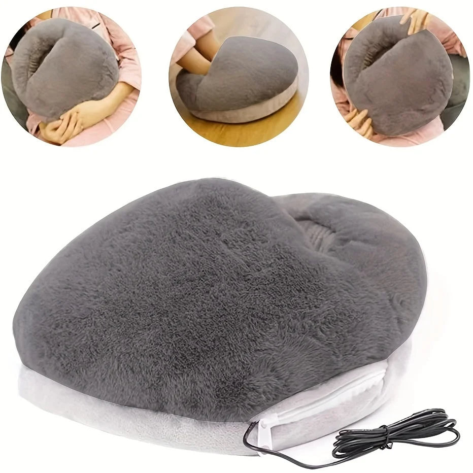 Plush Heated Foot Warmer Cushion