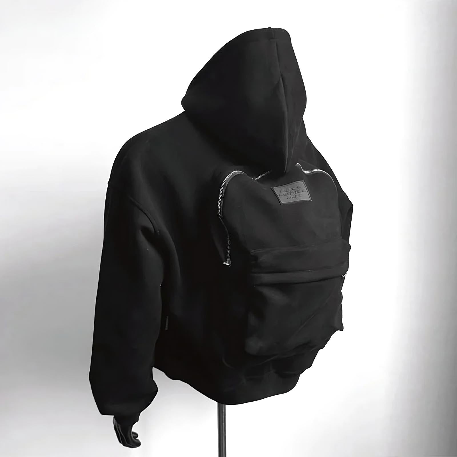 Hoodie with Integrated Backpack